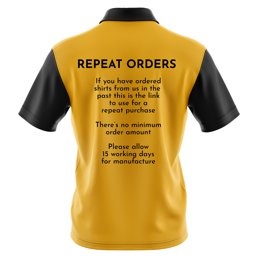 Repeat Orders Existing Designs – Custom Dart Shirts