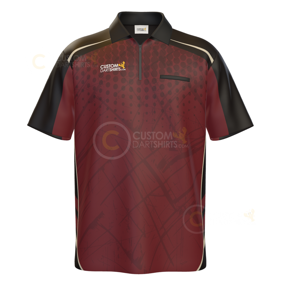 CREAM AND CLARET 01 Crimson Mesh - MTO — front ©wm