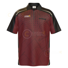 CREAM AND CLARET 01 Crimson Mesh - MTO — front ©wm